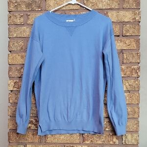 Pulse Crewneck Blue Sweater Size Medium Soft Cozy Viscose Nylon